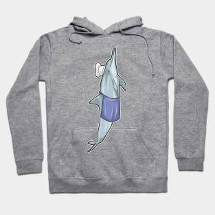 Dolphin as Cook with Chef hat Hoodie